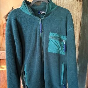Woolrich green fleece jacket (m)